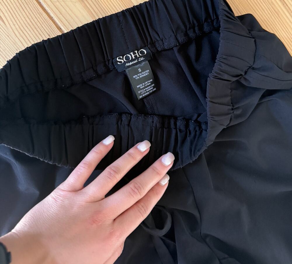 Soho Black Joggers - size s